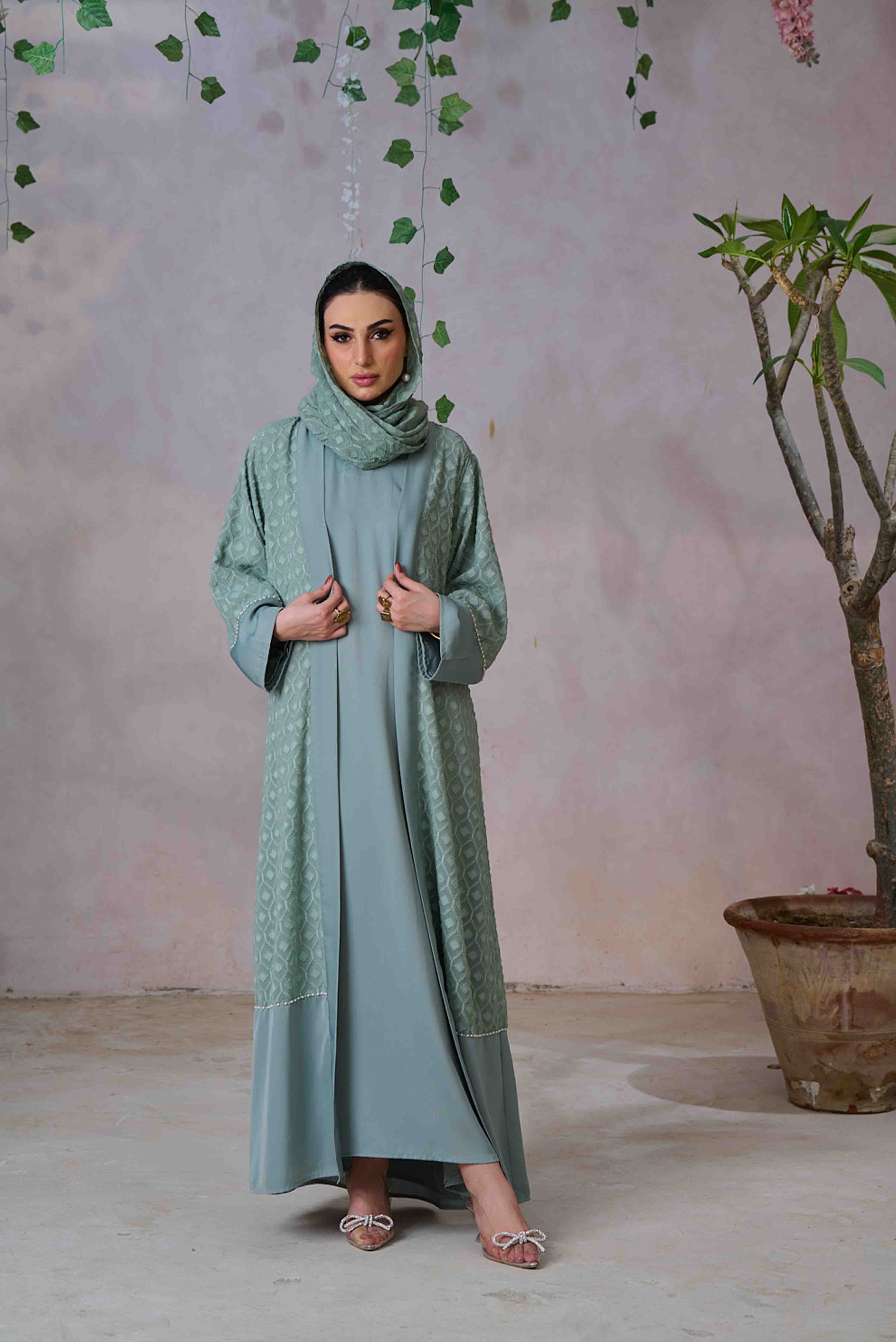 Ezra Everyday Abaya - Mint Green