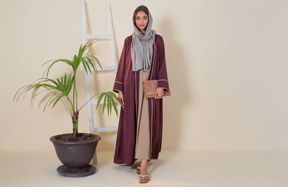 SABLE TRIM ABAYA